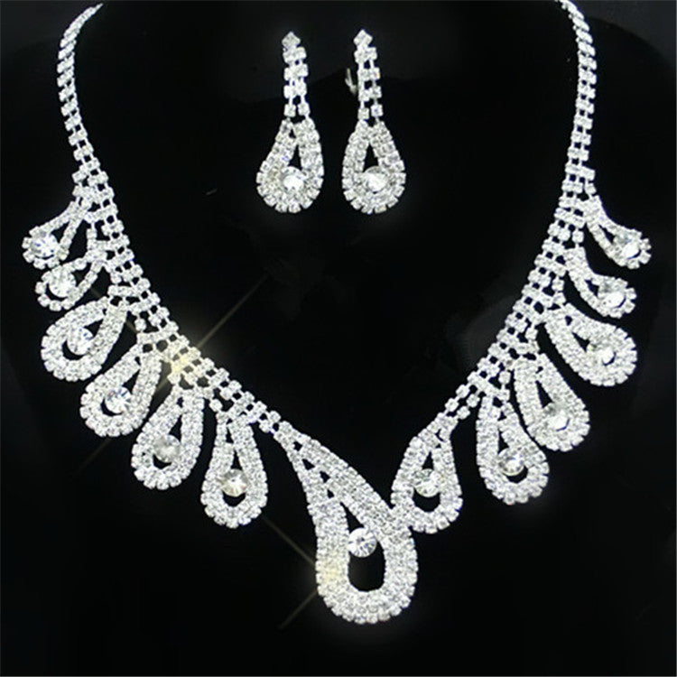 Bride Wedding Diamond Necklace Set
