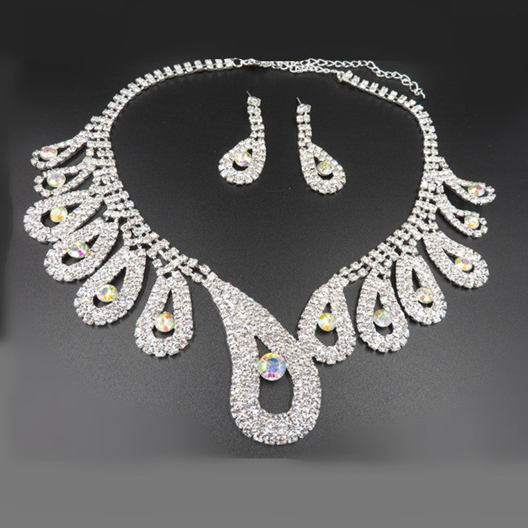 Bride Wedding Diamond Necklace Set