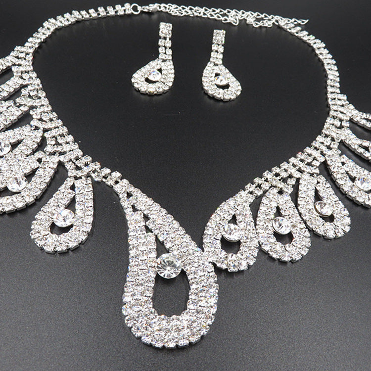 Bride Wedding Diamond Necklace Set