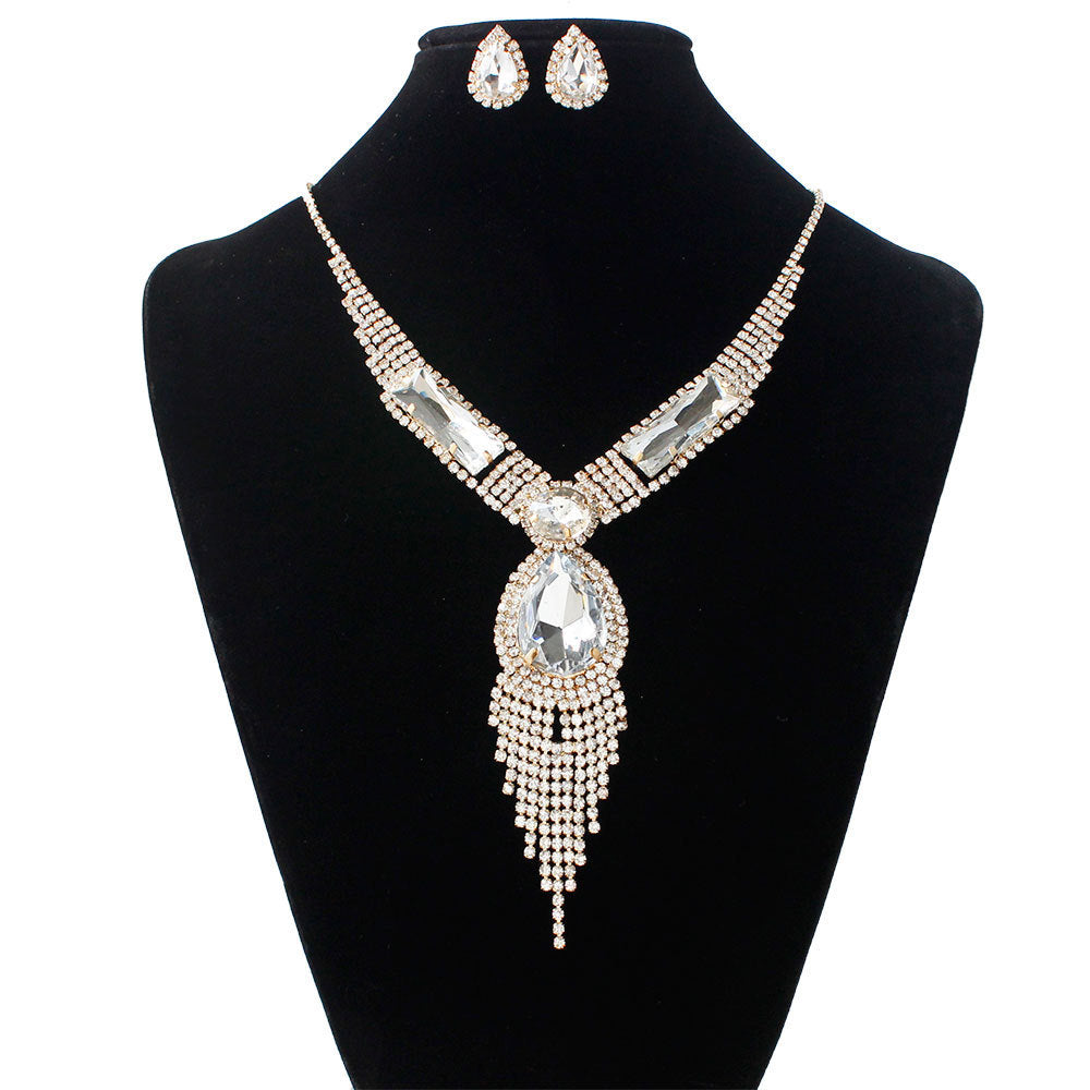 Fashion tassel diamond colorful micro wedding jewelry set