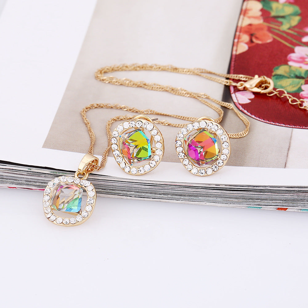 crystal jewelry set