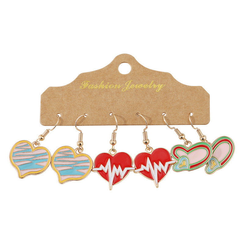 Cute Pattern Earrings Set Small And Personalized