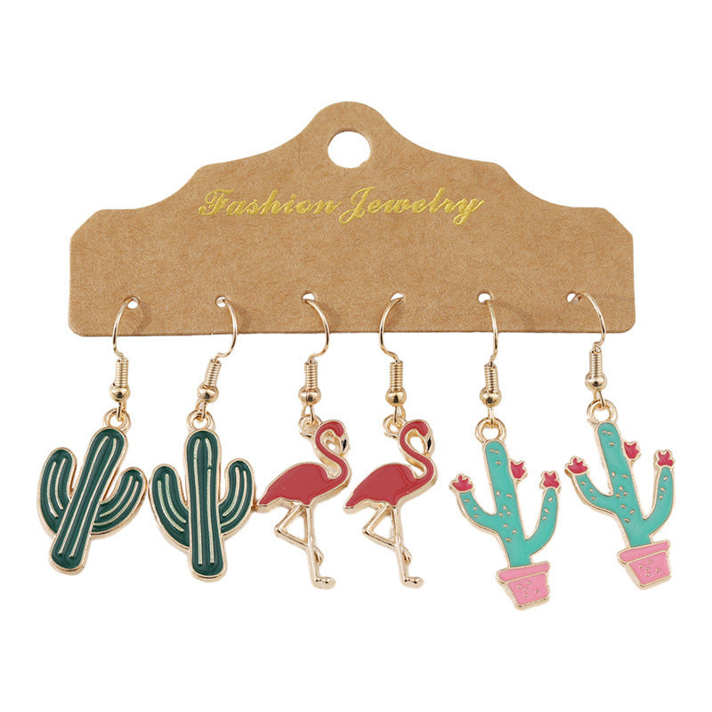 Cute Pattern Earrings Set Small And Personalized