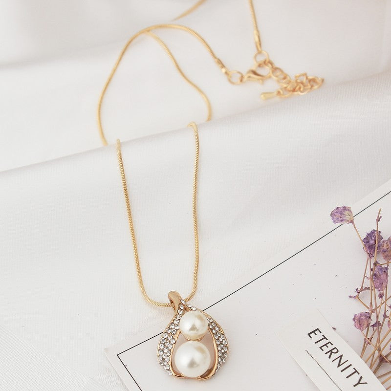 Pearl water drop Necklace Set