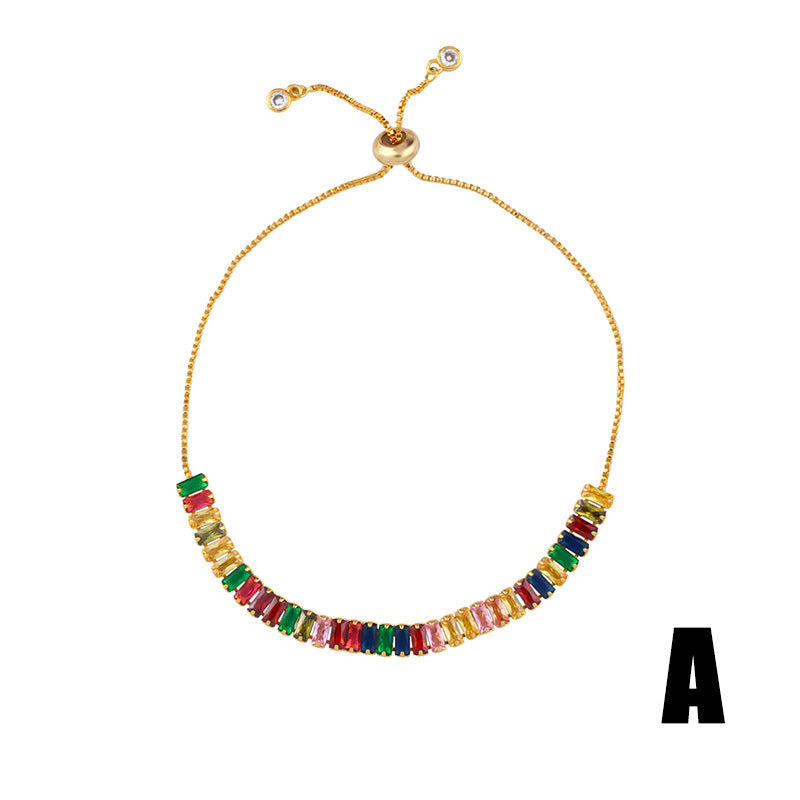 Fashion colorful zircon bracelet