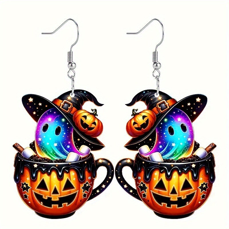 Halloween Theme Women's Acrylic Pendant Earrings