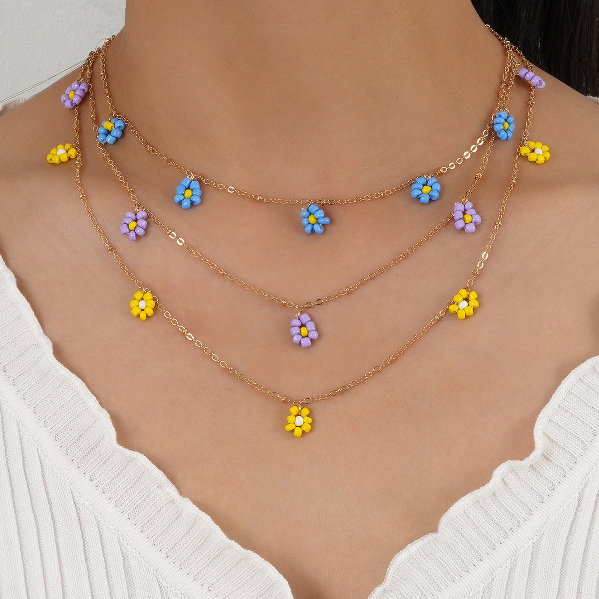 Creative Dopamine Bead Necklace Simple Fashion