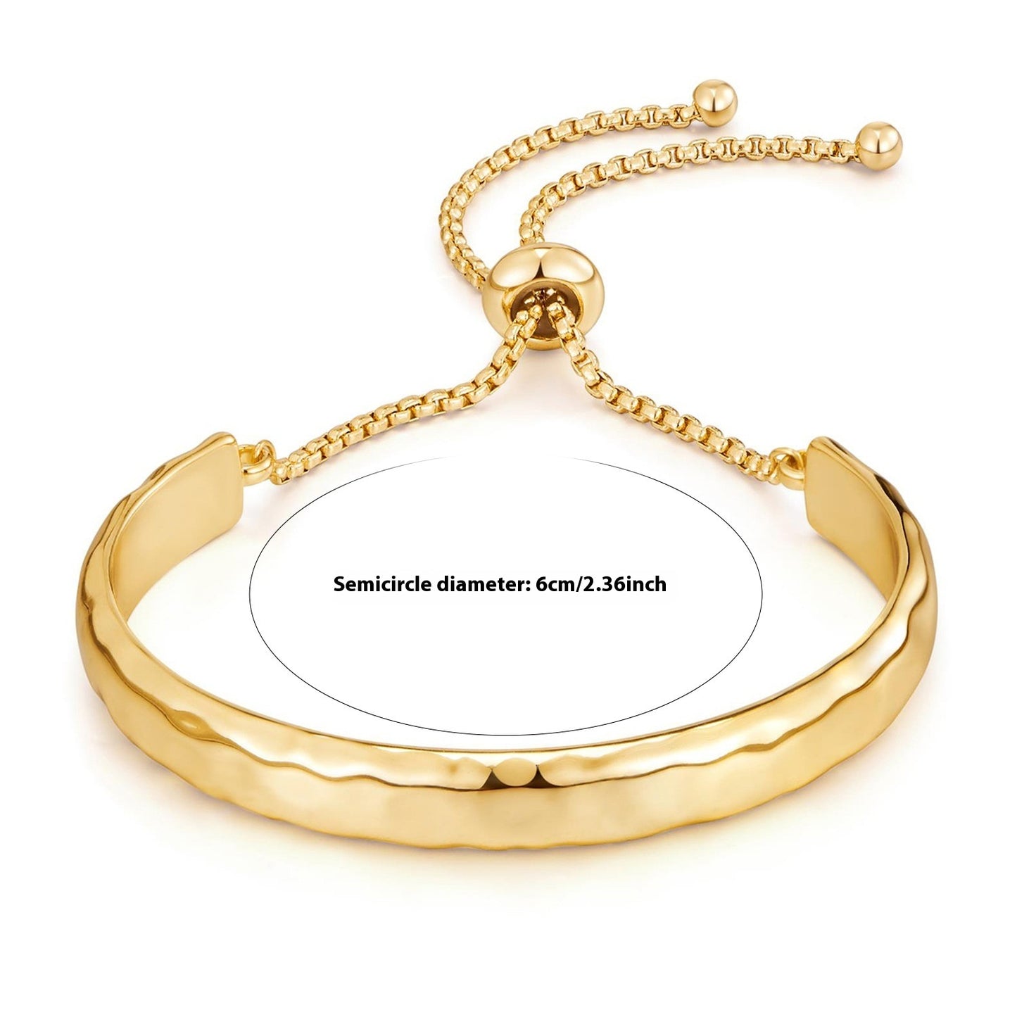 Copper Plating 18K Real Gold Adjustable Bracelet
