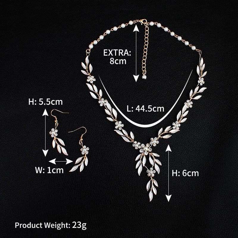 Bridal jewelry three-piece alloy plating jewelry set