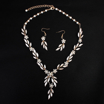 Bridal jewelry three-piece alloy plating jewelry set