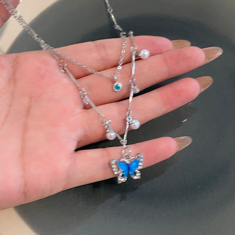 Pearl Butterfly Necklace For Women