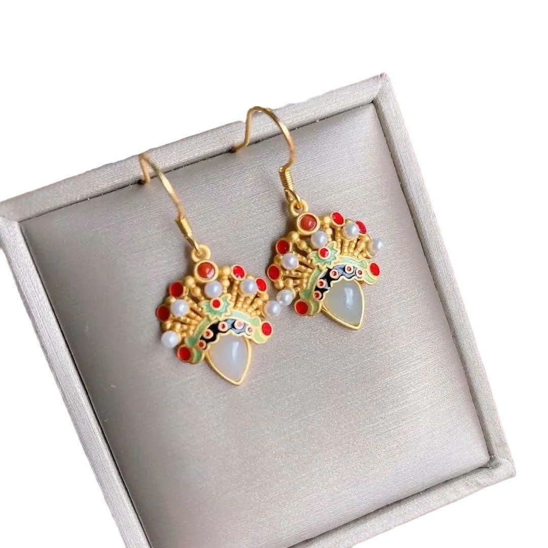 Classical-shaped Opera Facial Earrings