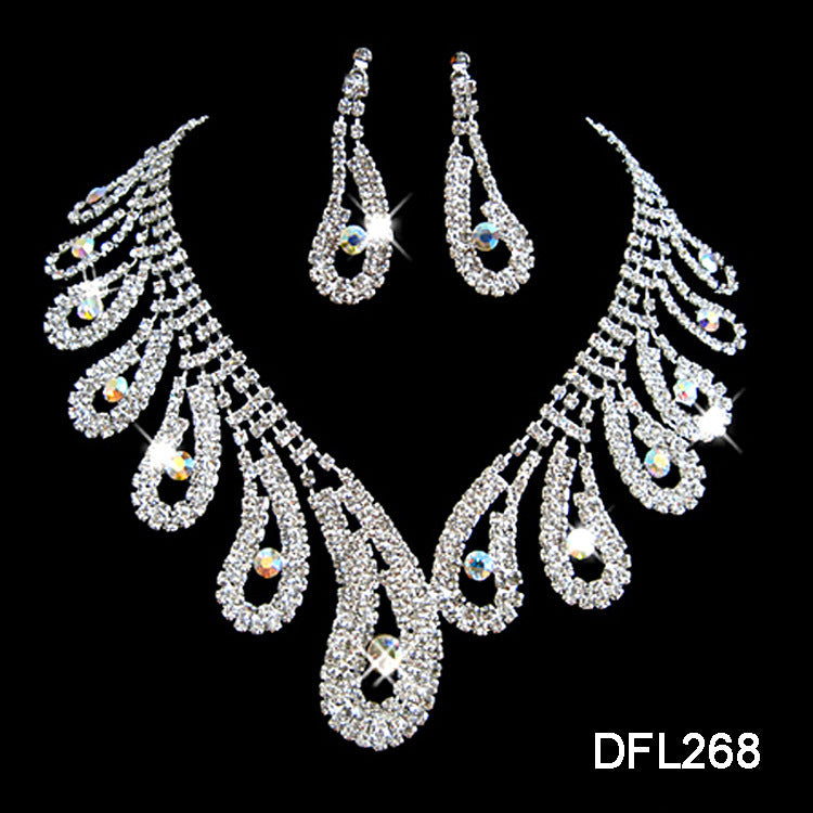 Bride Wedding Diamond Necklace Set