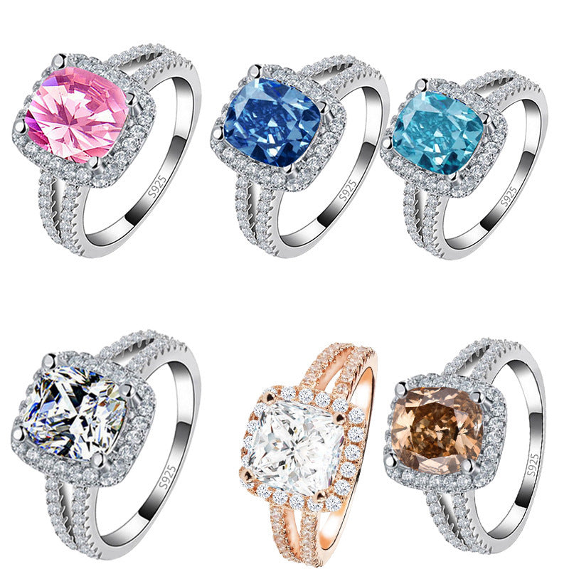 Luxury Fashion Colorful Crystals Zircon Women's Ring