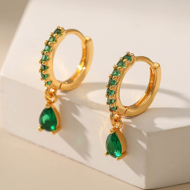 Copper Plating 18K Real Gold Vintage Circle Earrings