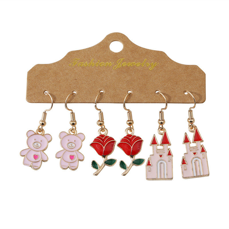 Cute Pattern Earrings Set Small And Personalized