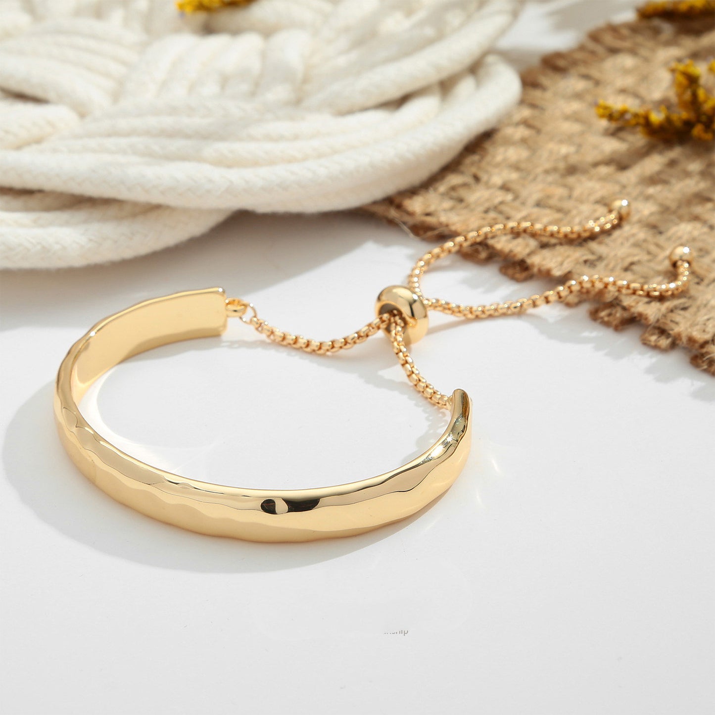 Copper Plating 18K Real Gold Adjustable Bracelet