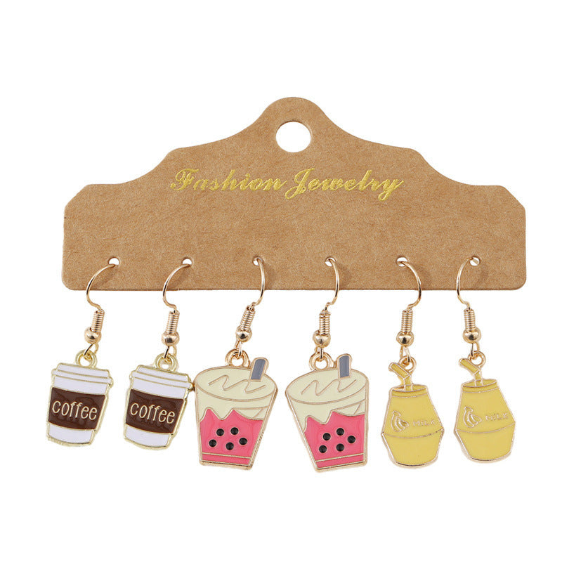 Cute Pattern Earrings Set Small And Personalized