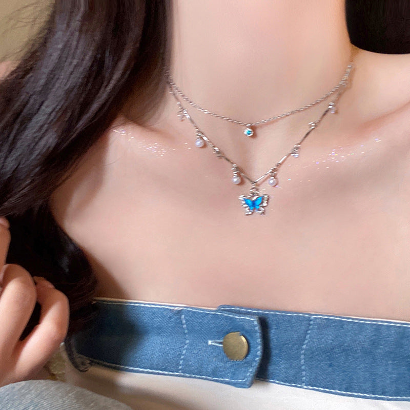 Pearl Butterfly Necklace For Women