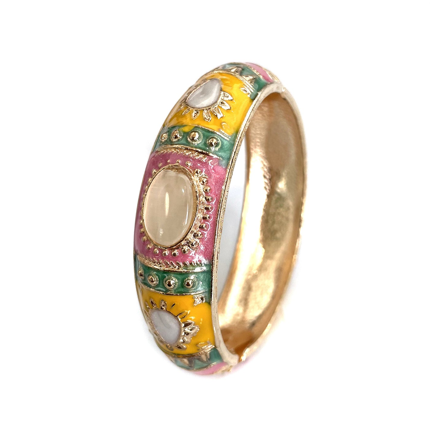 Retro Cymophanite Color Matching Bracelet For Women