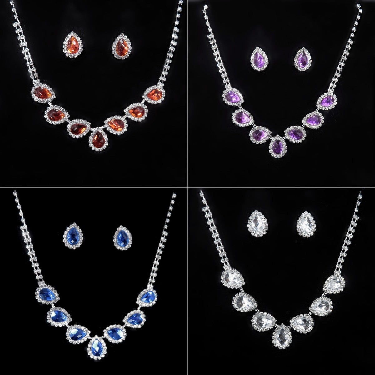 New Color Diamond Necklace Set