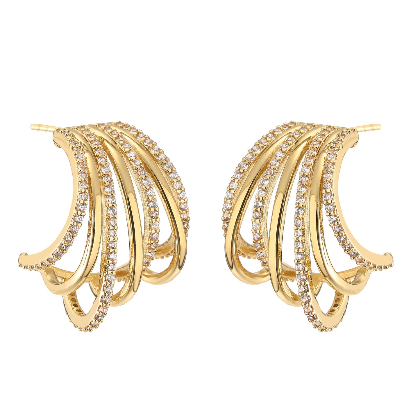 Luxury Multi-layer C- Shaped Earrings