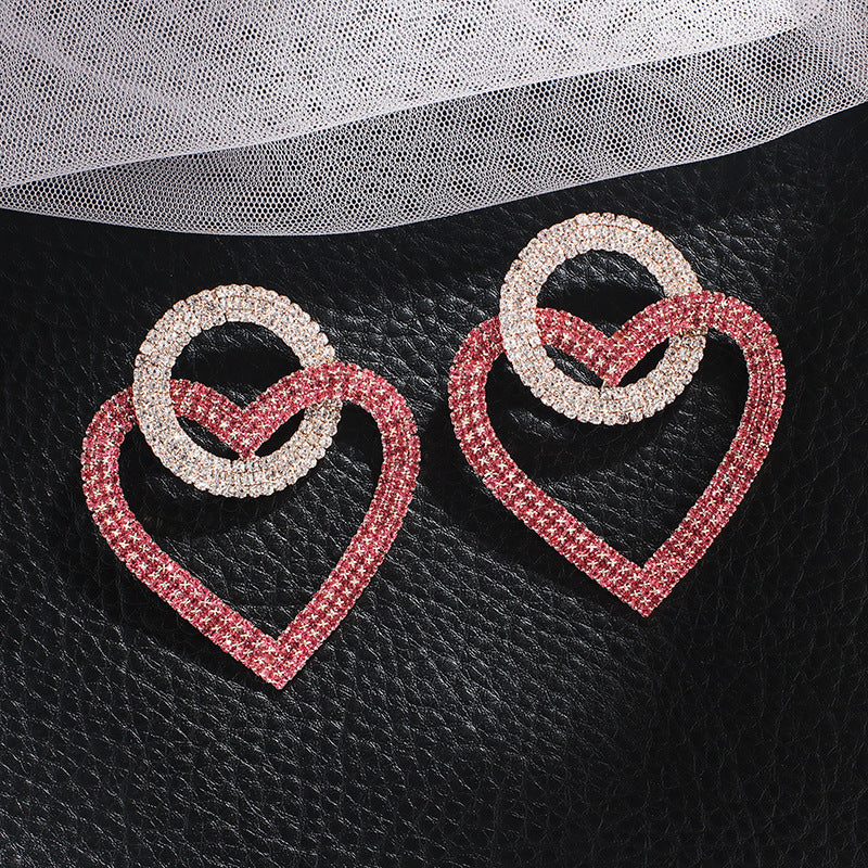 Fashion peach Heart Earrings