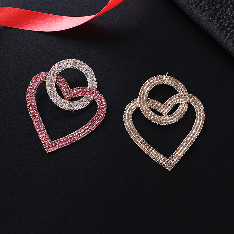 Fashion peach Heart Earrings