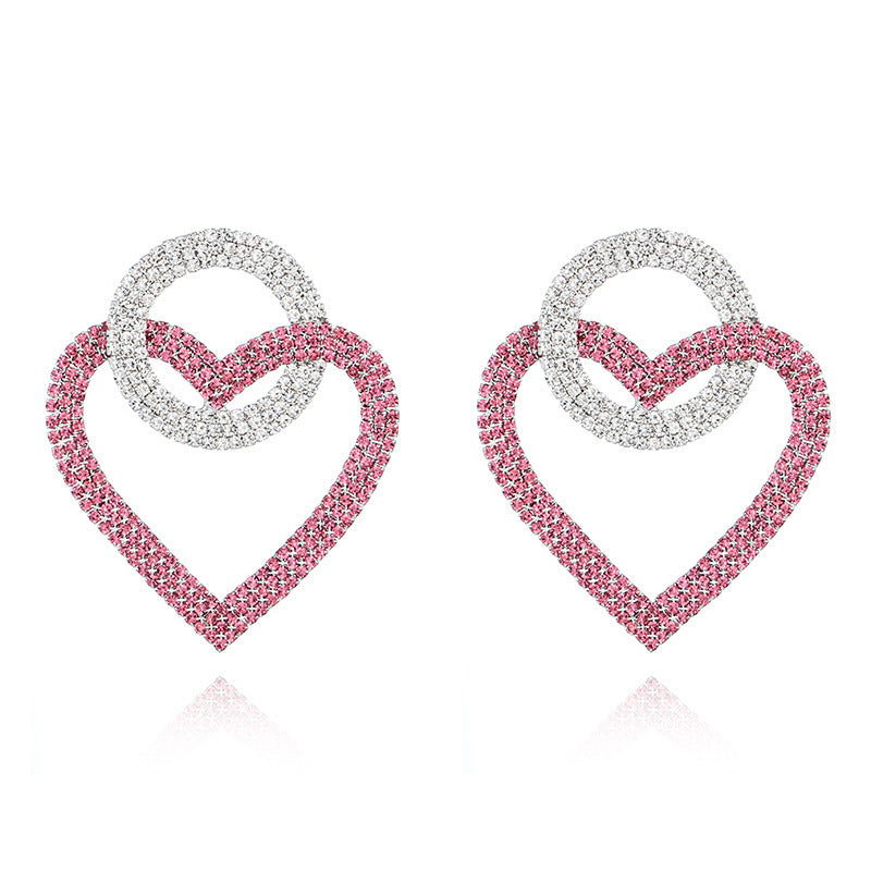 Fashion peach Heart Earrings