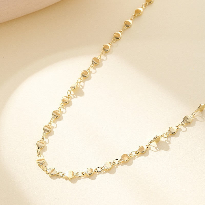 Gold Chain, Gold Ingot Necklace, High-end Personality