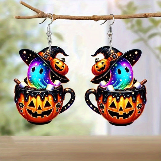 Halloween Theme Women's Acrylic Pendant Earrings