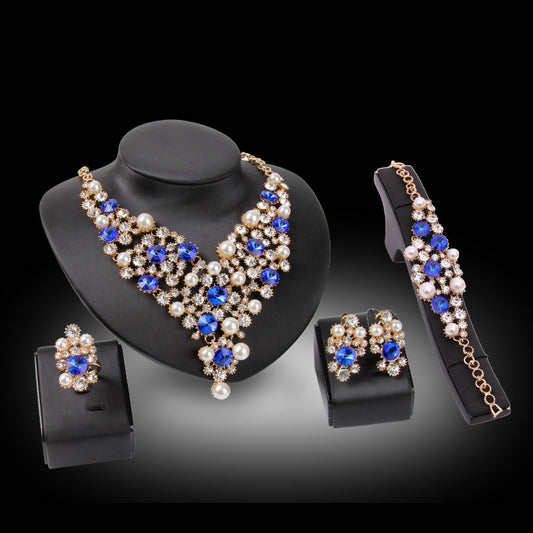 Four-piece Bridal Accessories Necklace Set