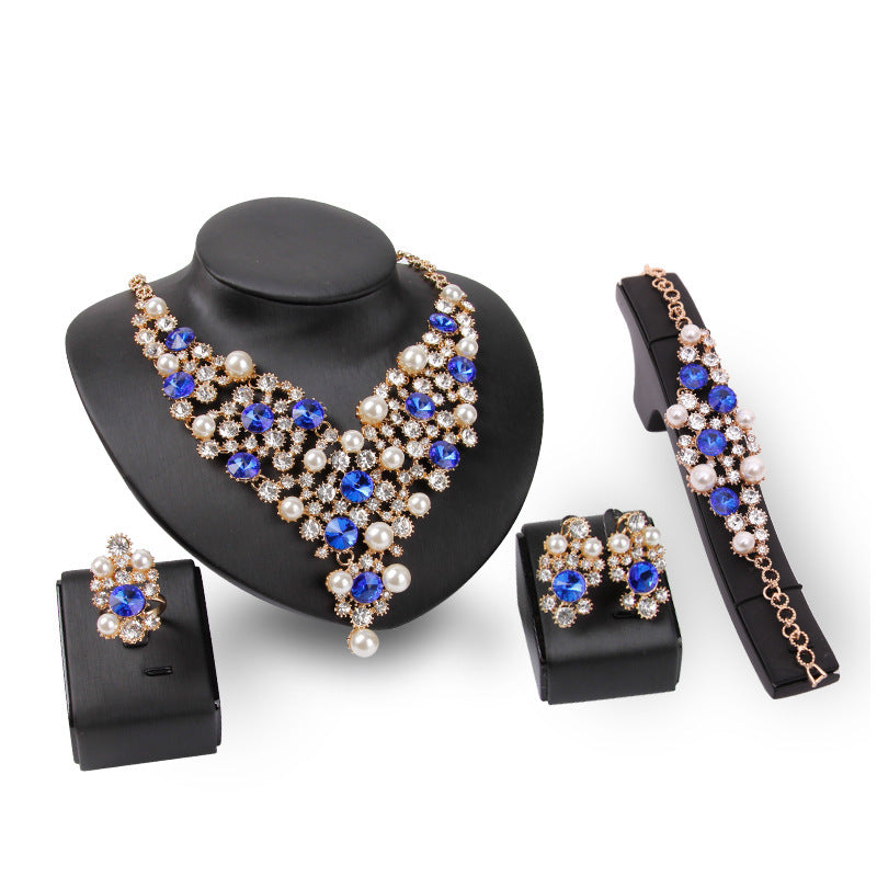 Four-piece Bridal Accessories Necklace Set