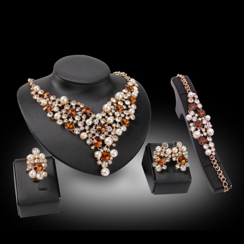 Four-piece Bridal Accessories Necklace Set