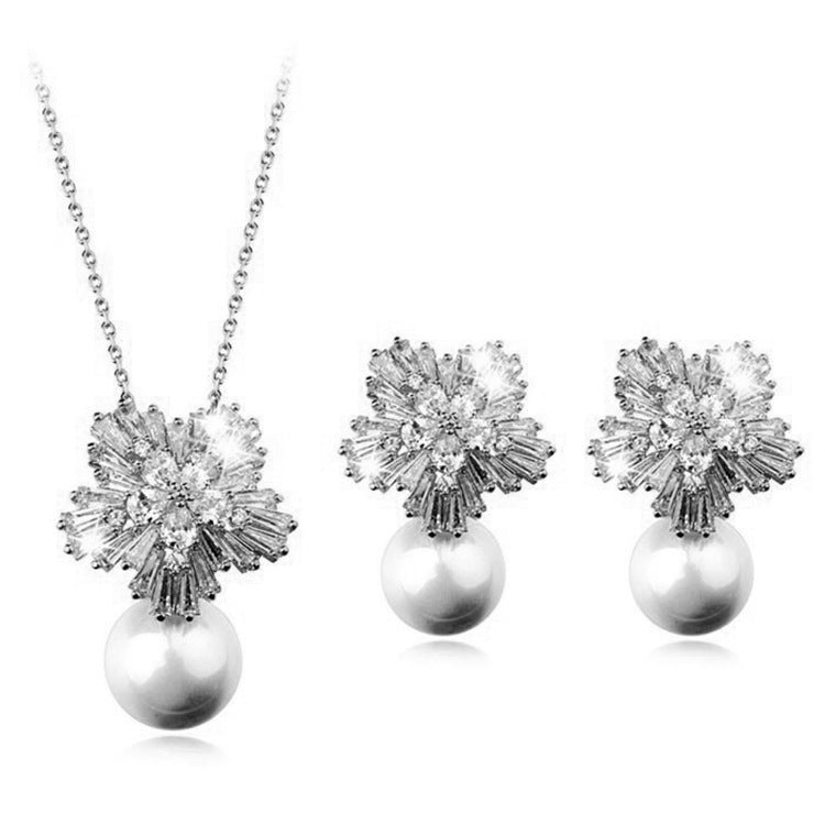 Luxury high-grade pearl necklace set