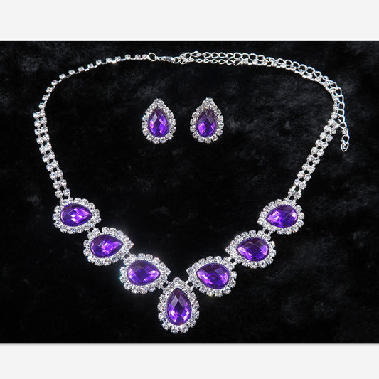 New Color Diamond Necklace Set