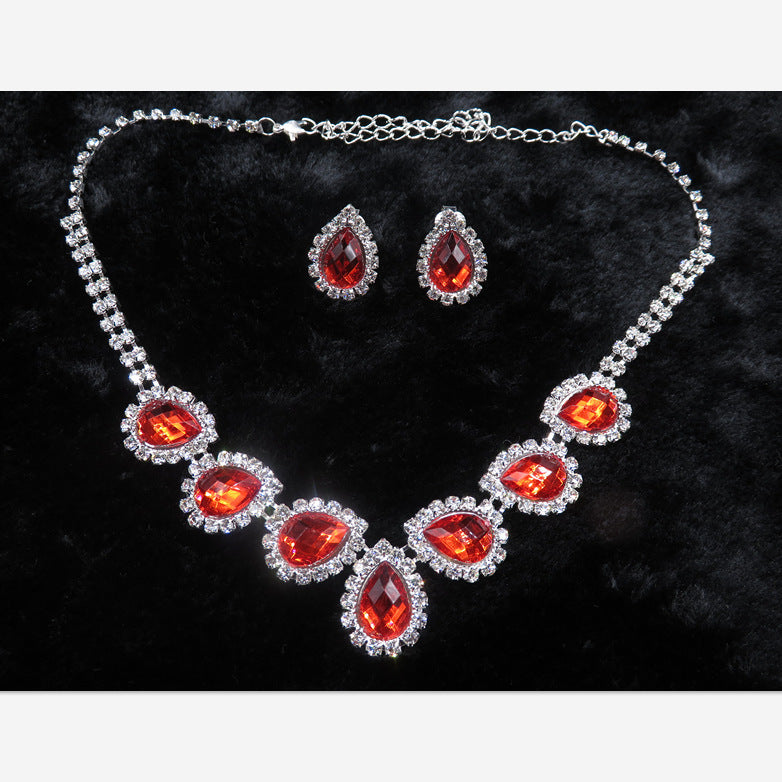 New Color Diamond Necklace Set