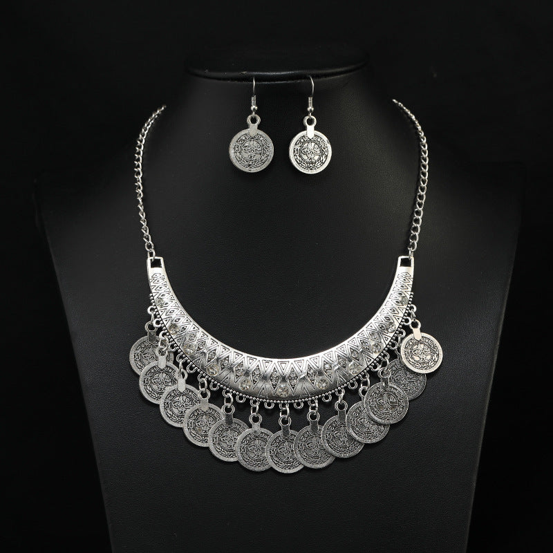 Metal Neckband Necklace Set