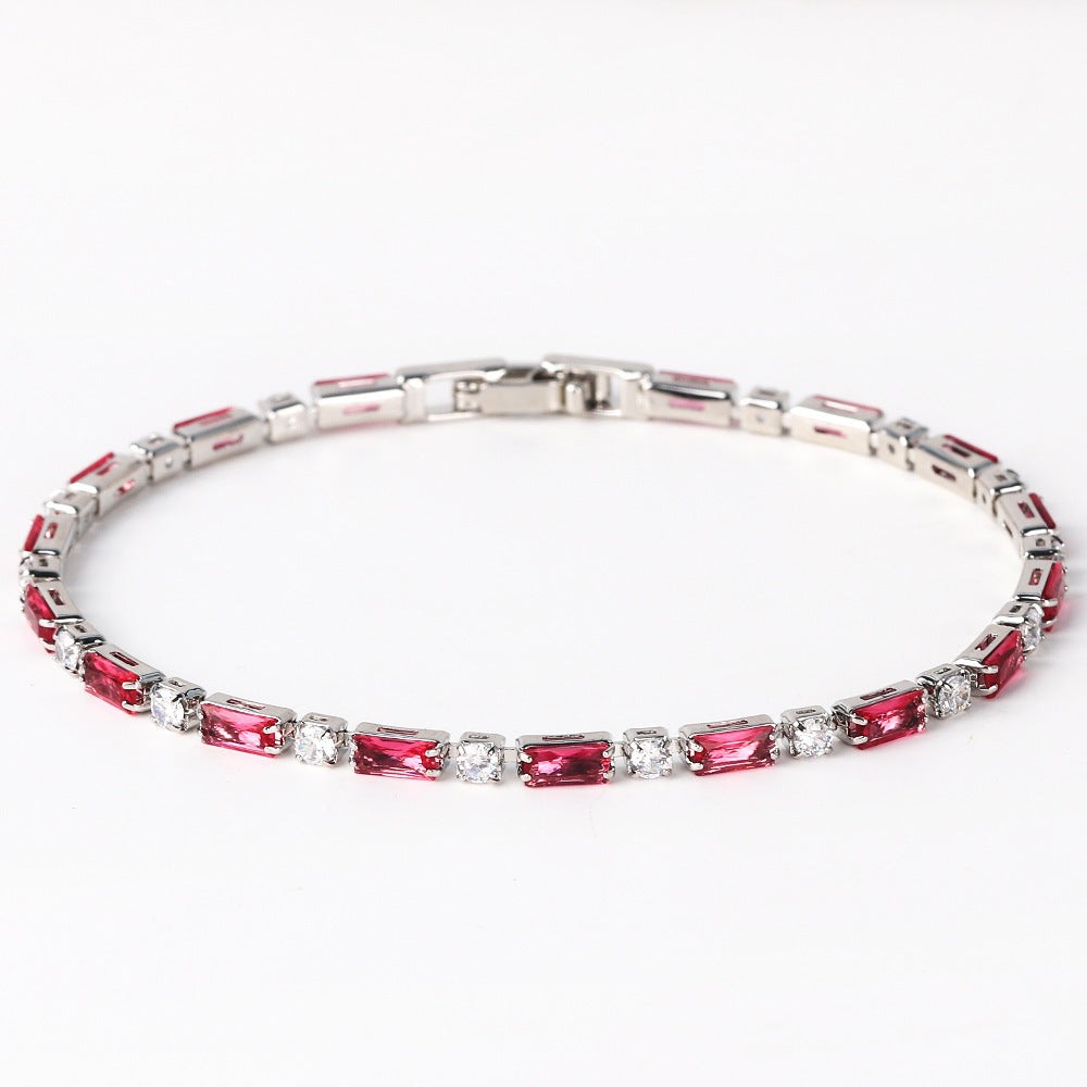 Special-interest Design Pink White Color Zircon Bracelet