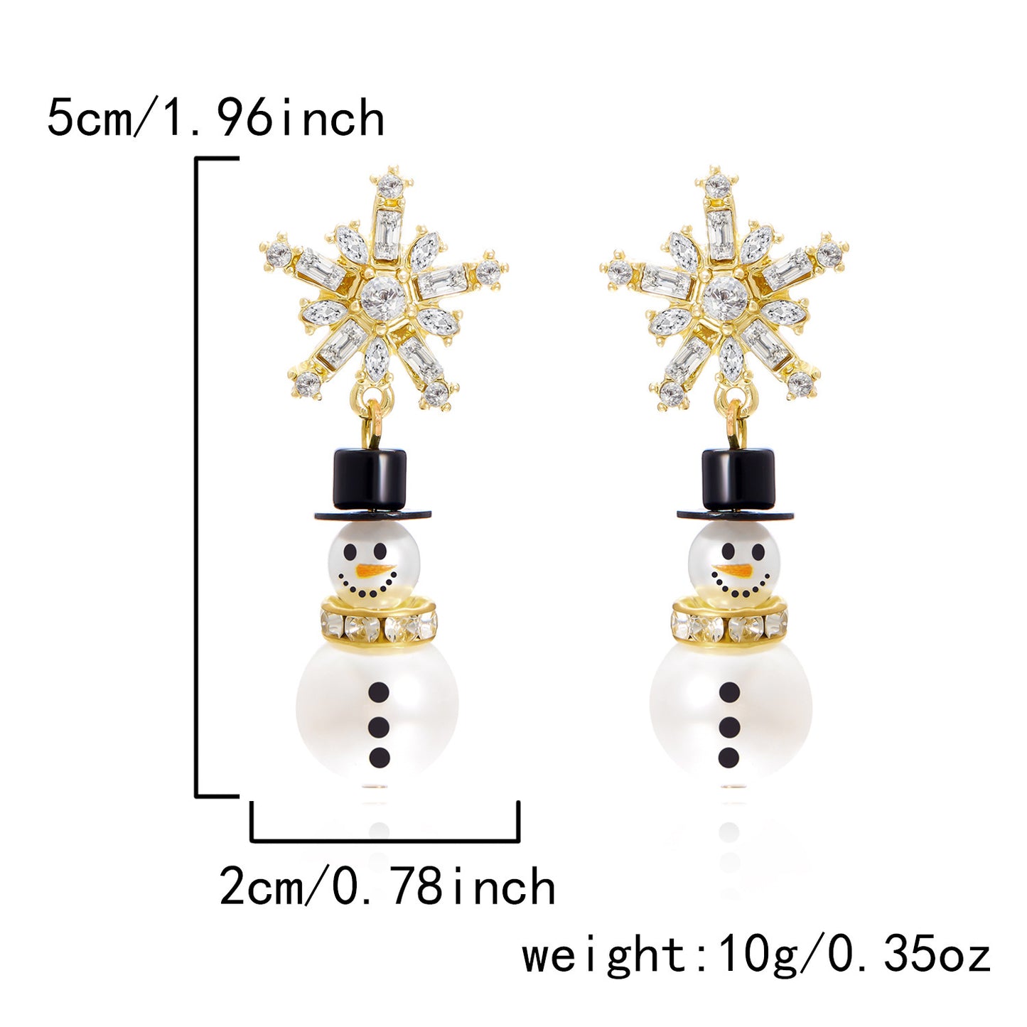 Women's Fashion Christmas Snowman Earrings