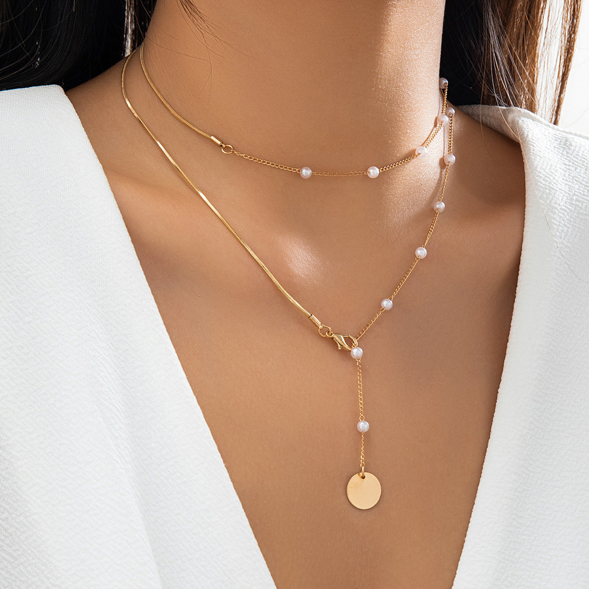 Niche Design Pearl Necklace Simple