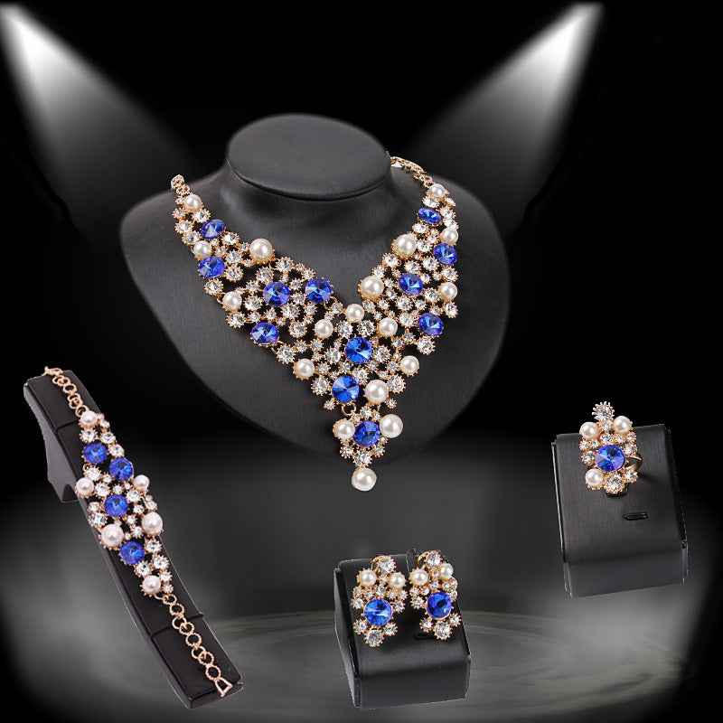 Four-piece Bridal Accessories Necklace Set