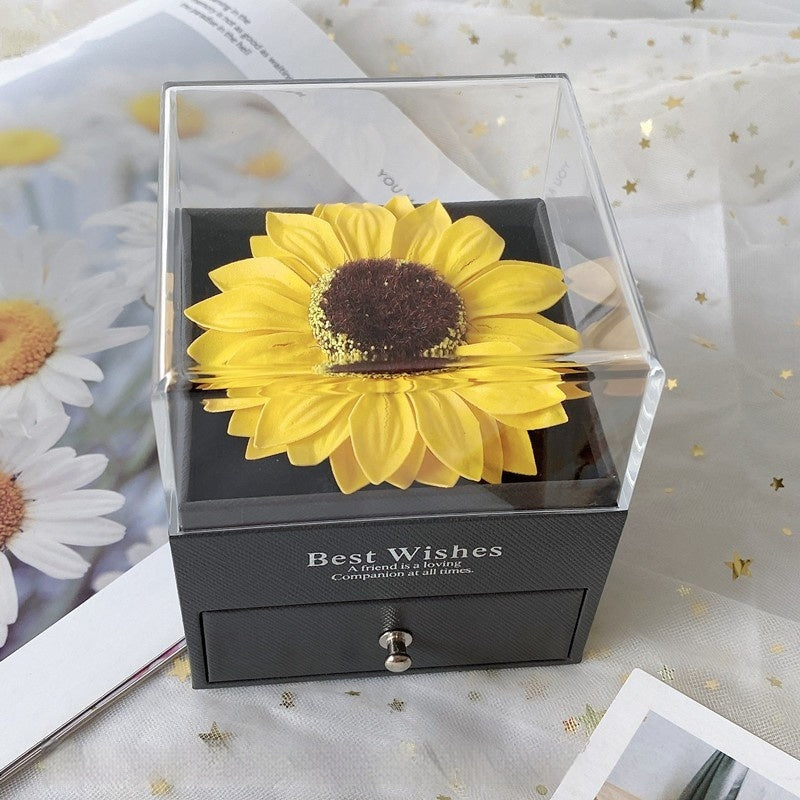 Sunflower Simulation Flower Ornaments Necklace Mother's Day Valentine's Day Christmas Gift