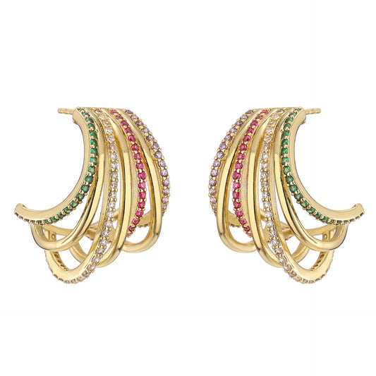 Luxury Multi-layer C- Shaped Earrings