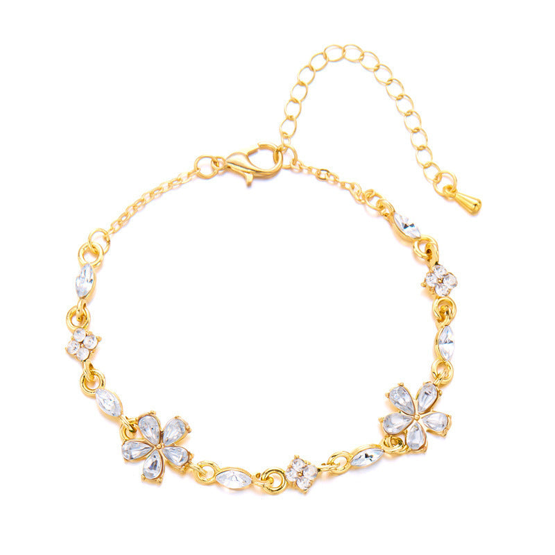 Diamond Small Flower Bracelet