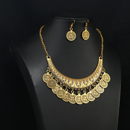 Metal Neckband Necklace Set