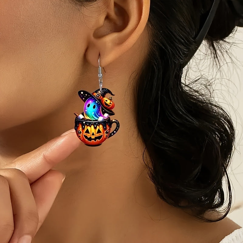 Halloween Theme Women's Acrylic Pendant Earrings