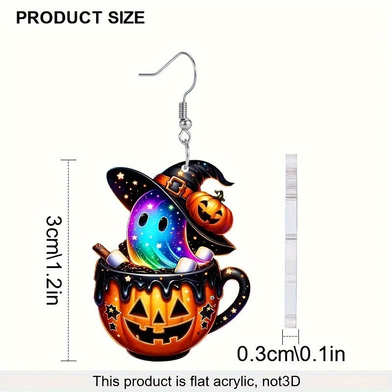 Halloween Theme Women's Acrylic Pendant Earrings