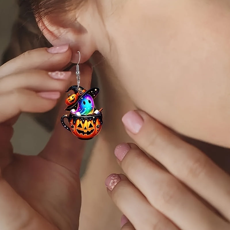 Halloween Theme Women's Acrylic Pendant Earrings