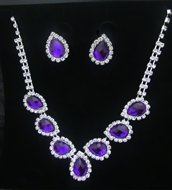 New Color Diamond Necklace Set